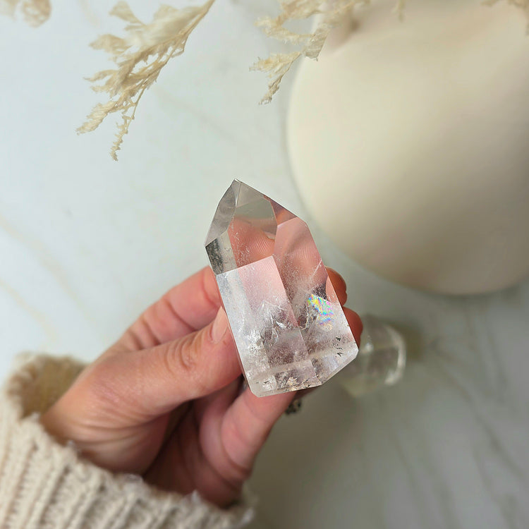 Clear Quartz Crystal Point High Quality Large Brazil