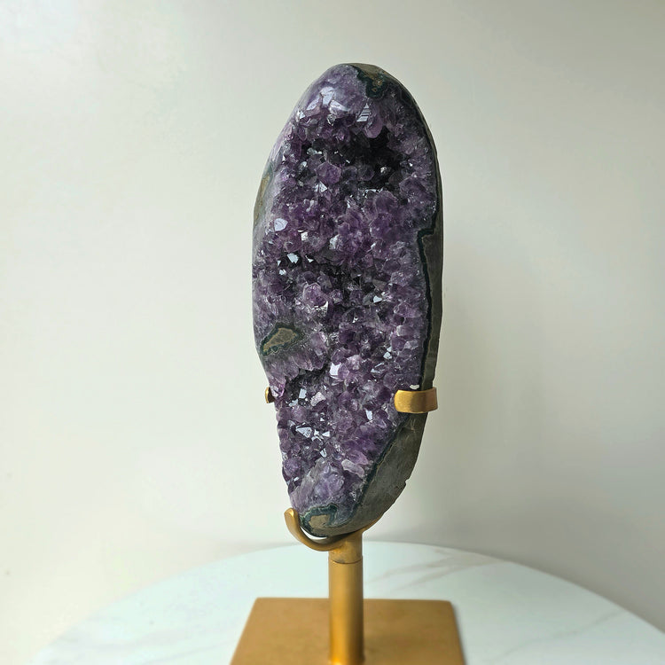 Amethyst Crystal Cluster XL on Rotating Stand High Quality Brazil