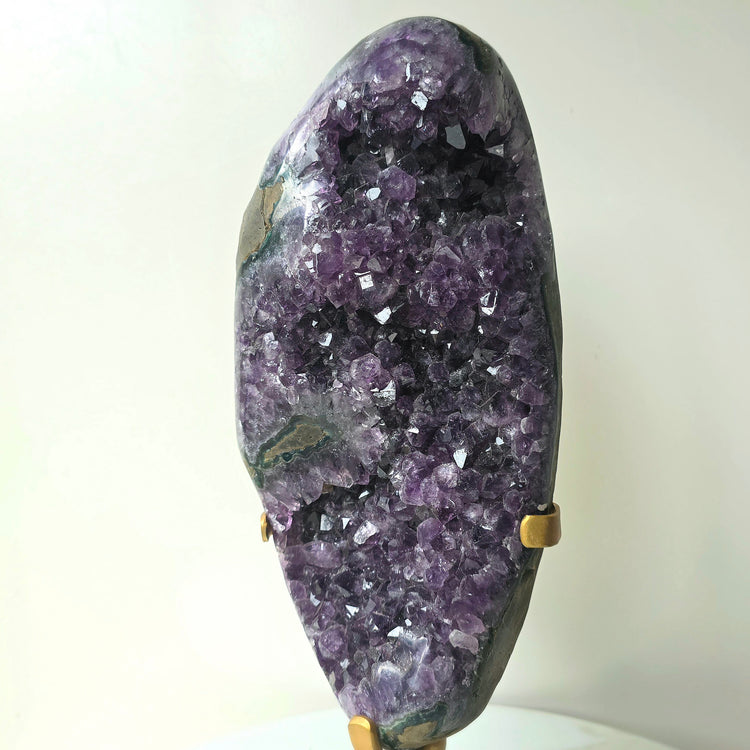 Amethyst Crystal Cluster XL on Rotating Stand High Quality Brazil