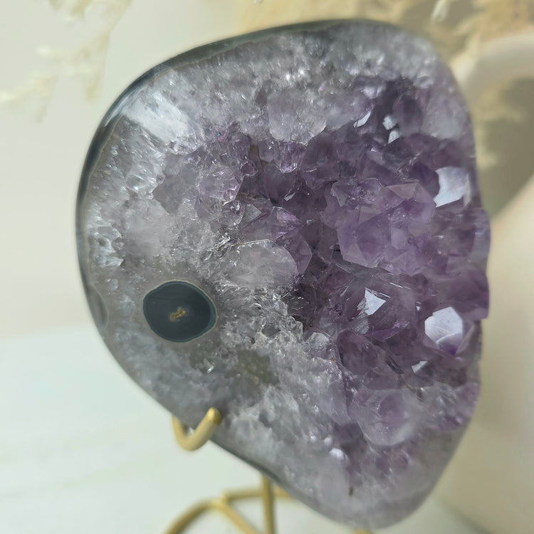 Amethyst Crystal with Stalactite High Quality on Stand