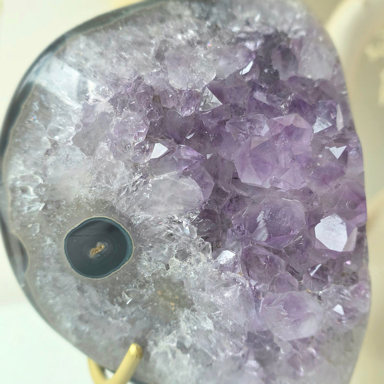 Amethyst Crystal with Stalactite High Quality on Stand