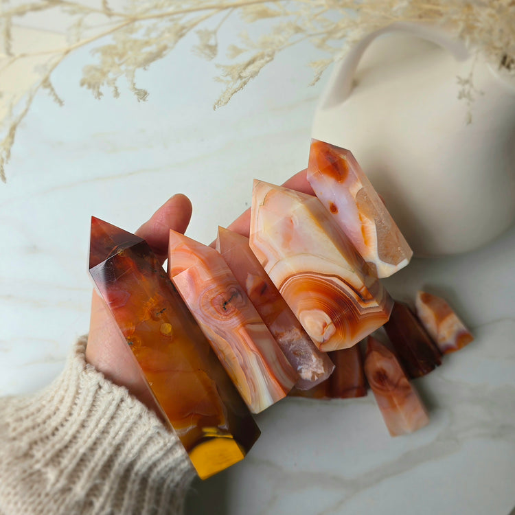 Carnelian Crystal Point Tower High Quality Brazil