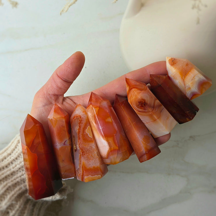 Carnelian Crystal Point Tower High Quality Brazil