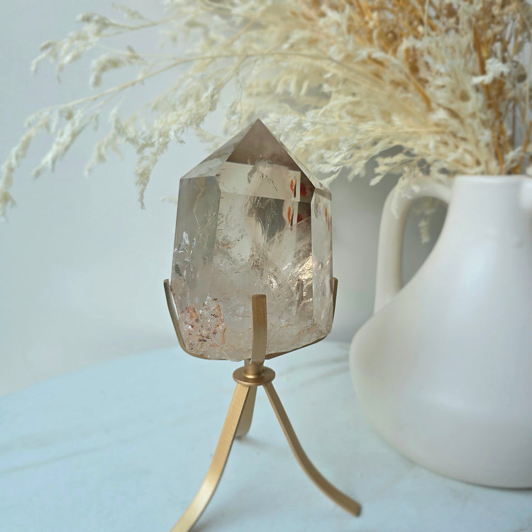 Natural Champaign Citrine Crystal Polished Point Collectors Grade High Quality Brazil