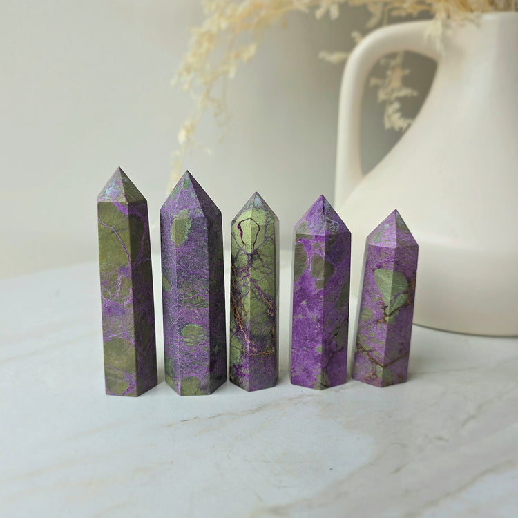 Rare Atlantasite Stichtite in Serpentine Tower Point Obelisk Australia