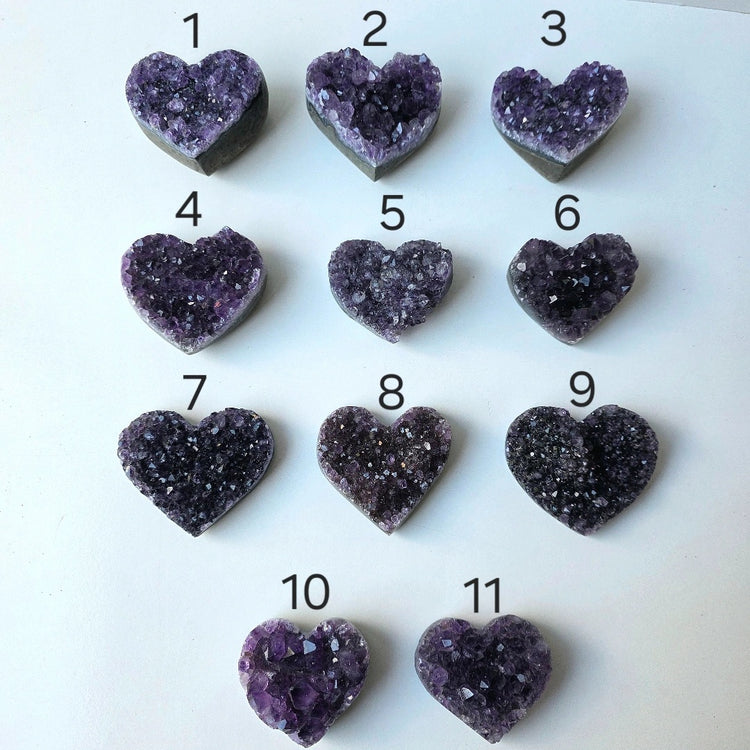 Amethyst Crystal Carved Heart