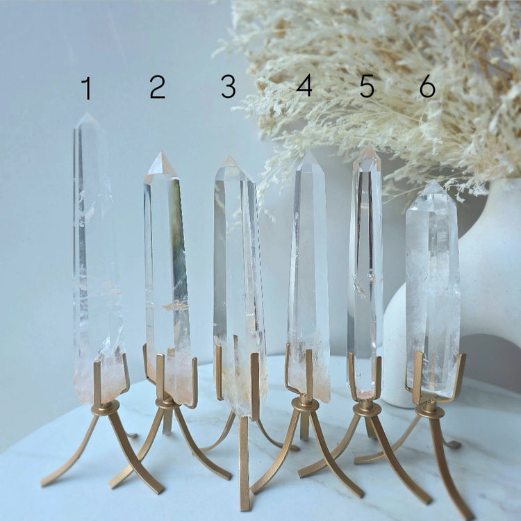 Clear Quartz Crystal Natural Point AA High Quality Brazil