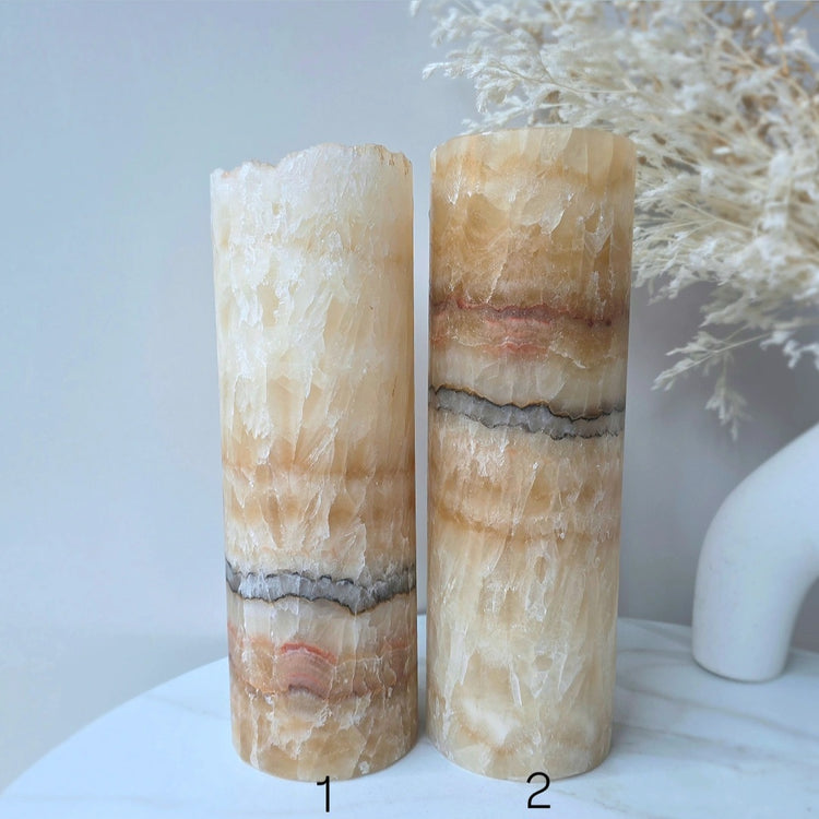 Calcite Crystal Home Decor Lamp Mexico Honey
