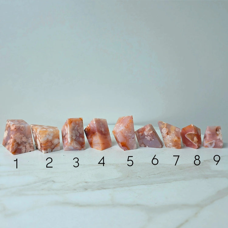 Carnelian Crystal with Flower Agate Crystal Freeform High Quality Madagascar