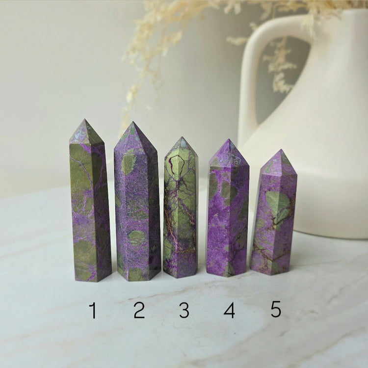 Rare Atlantasite Stichtite in Serpentine Tower Point Obelisk Australia