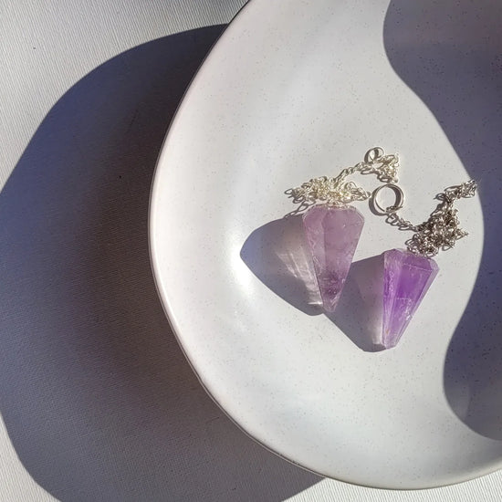 Amethyst Pendulum - Crystalsandme