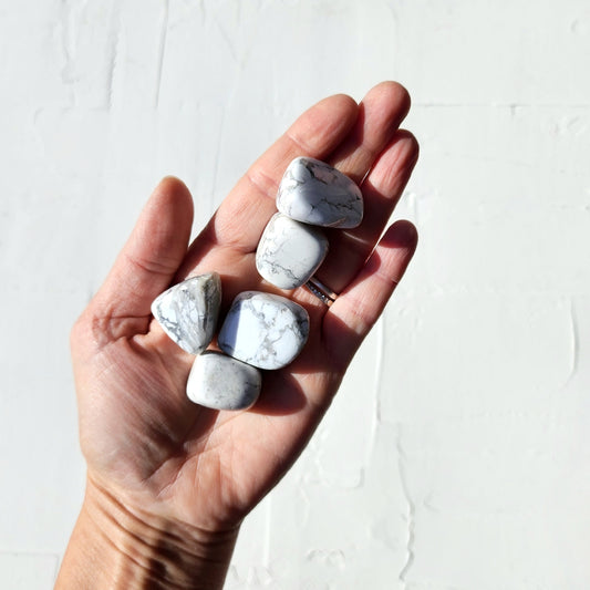 Howlite Tumbled Stone - Crystals and Me | Crystal Candles and Ethically Sourced Crystals