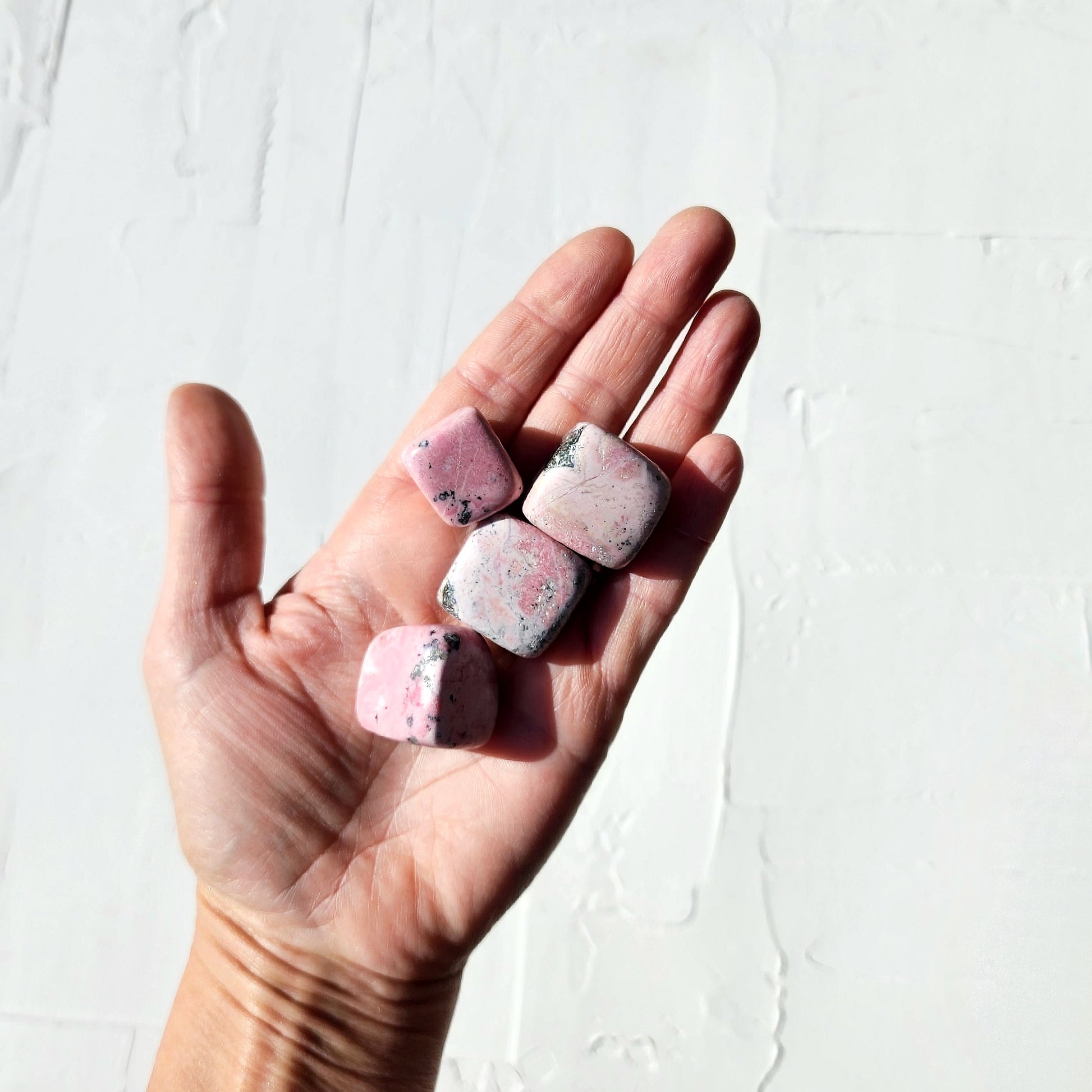Rhodonite Tumble Stone - Crystals and Me | Crystal Candles and Ethically Sourced Crystals