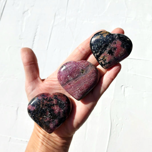 Rhodonite Heart - Crystals and Me | Crystal Candles and Ethically Sourced Crystals