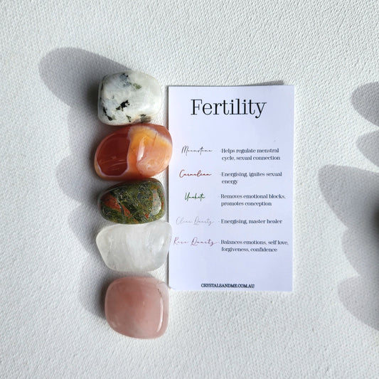 Fertility Crystal Care Bundle - Crystals and Me | Crystal Candles and Ethically Sourced Crystals