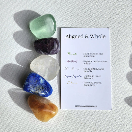 Aligned and Whole Crystal Care Bundle - Crystals and Me | Crystal Candles and Ethically Sourced Crystals