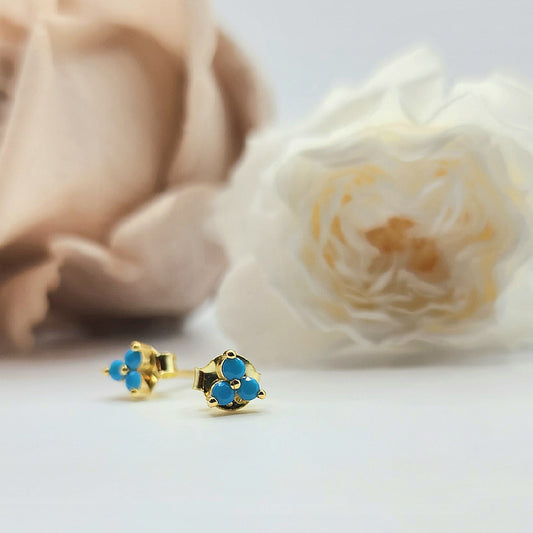 Turquoise Stud Earrings - Crystals and Me | Crystal Candles and Ethically Sourced Crystals
