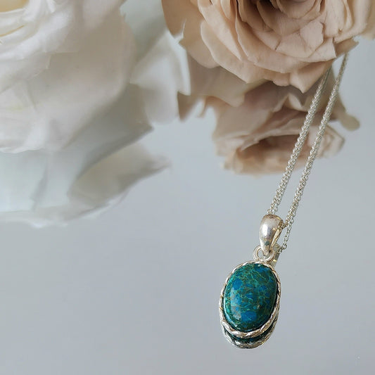 Apatite Sterling Silver 925 Pendant - Crystals and Me | Crystal Candles and Ethically Sourced Crystals