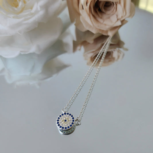 Evil Eye Pendant Sterling Silver Necklace - Crystals and Me | Crystal Candles and Ethically Sourced Crystals