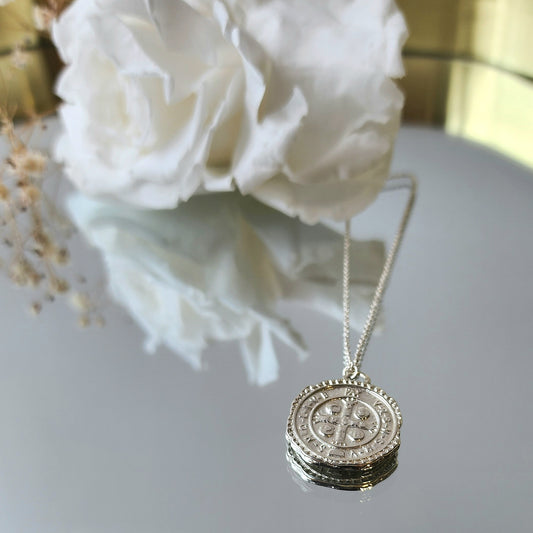 Cross Medallion Necklace 925 - Crystals and Me | Crystal Candles and Ethically Sourced Crystals