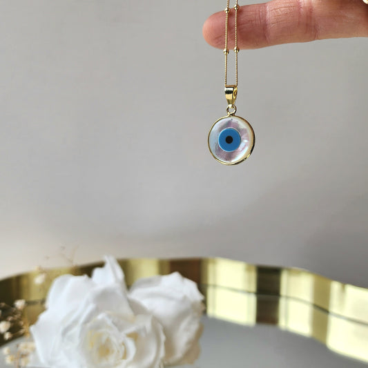 Evil Eye Pendant with Ball Chain