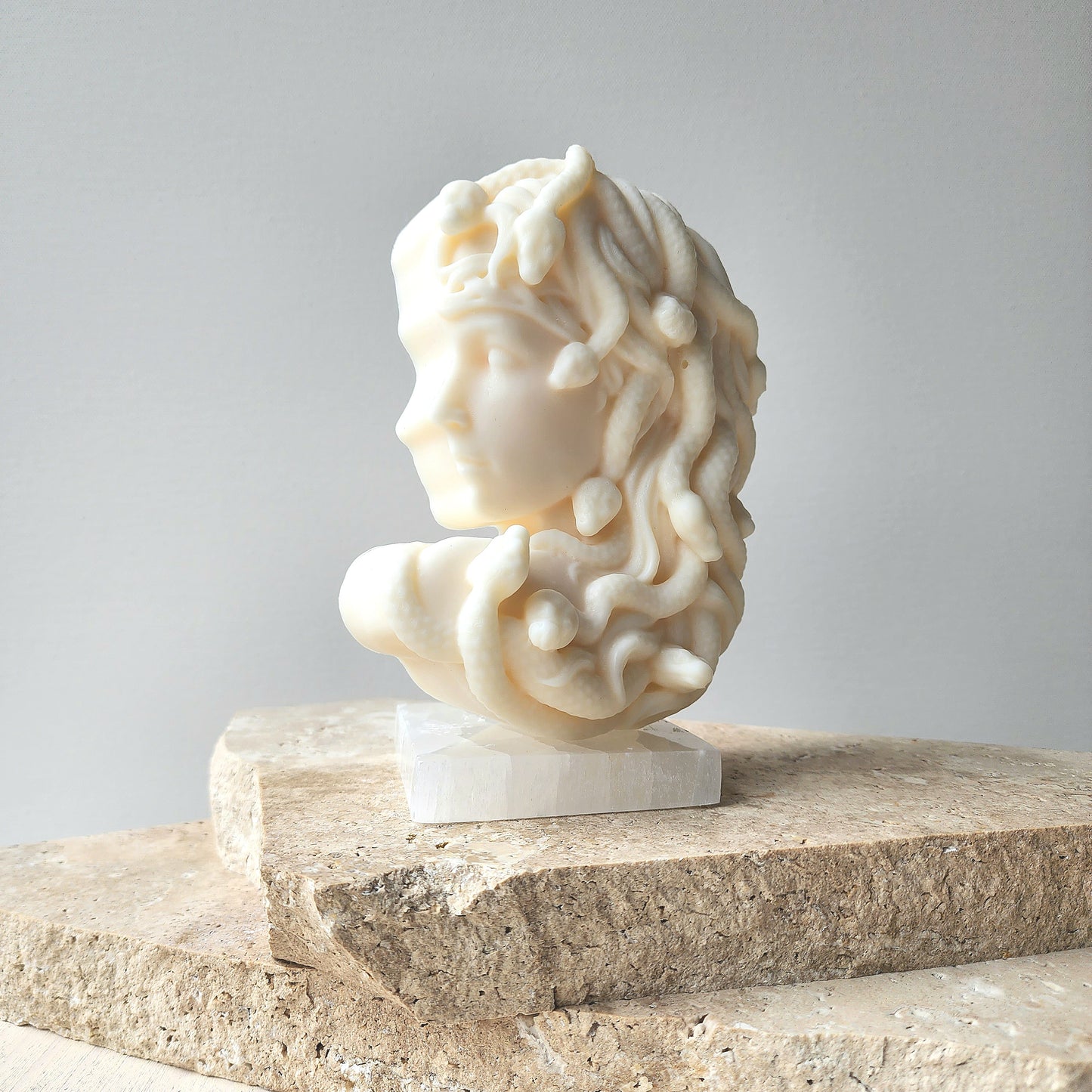 Medusa Pillar Candle - Crystals and Me | Crystal Candles and Ethically Sourced Crystals