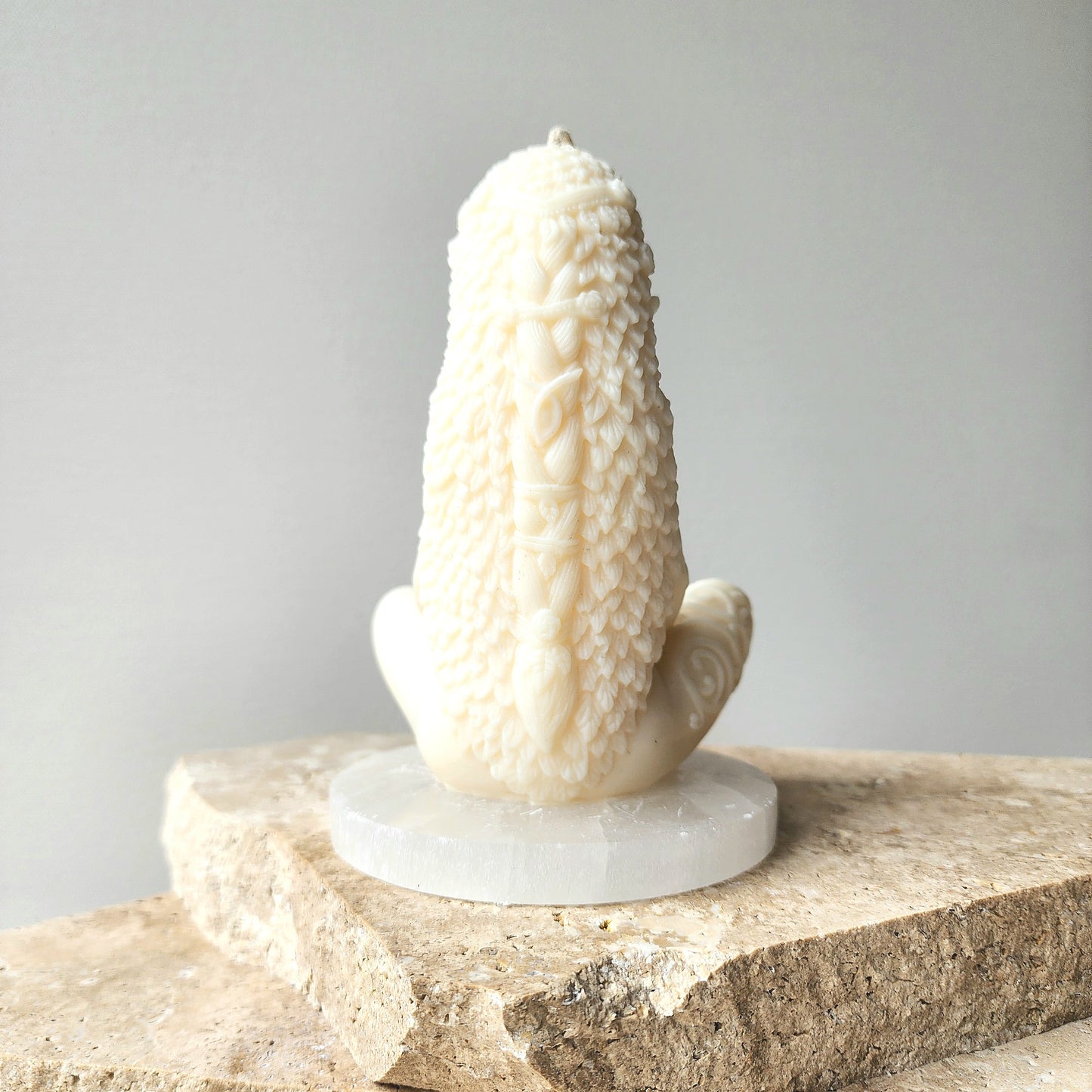 Gaia Goddess of Earth Pillar Candle - Crystals and Me | Crystal Candles and Ethically Sourced Crystals
