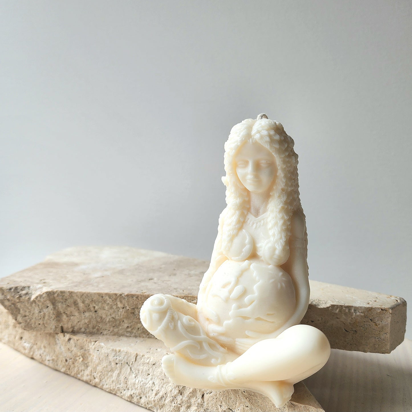 Gaia Goddess of Earth Pillar Candle - Crystals and Me | Crystal Candles and Ethically Sourced Crystals