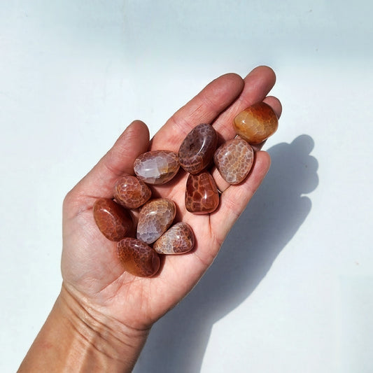 Fire Agate Tumbled Stone - Crystals and Me | Crystal Candles and Ethically Sourced Crystals