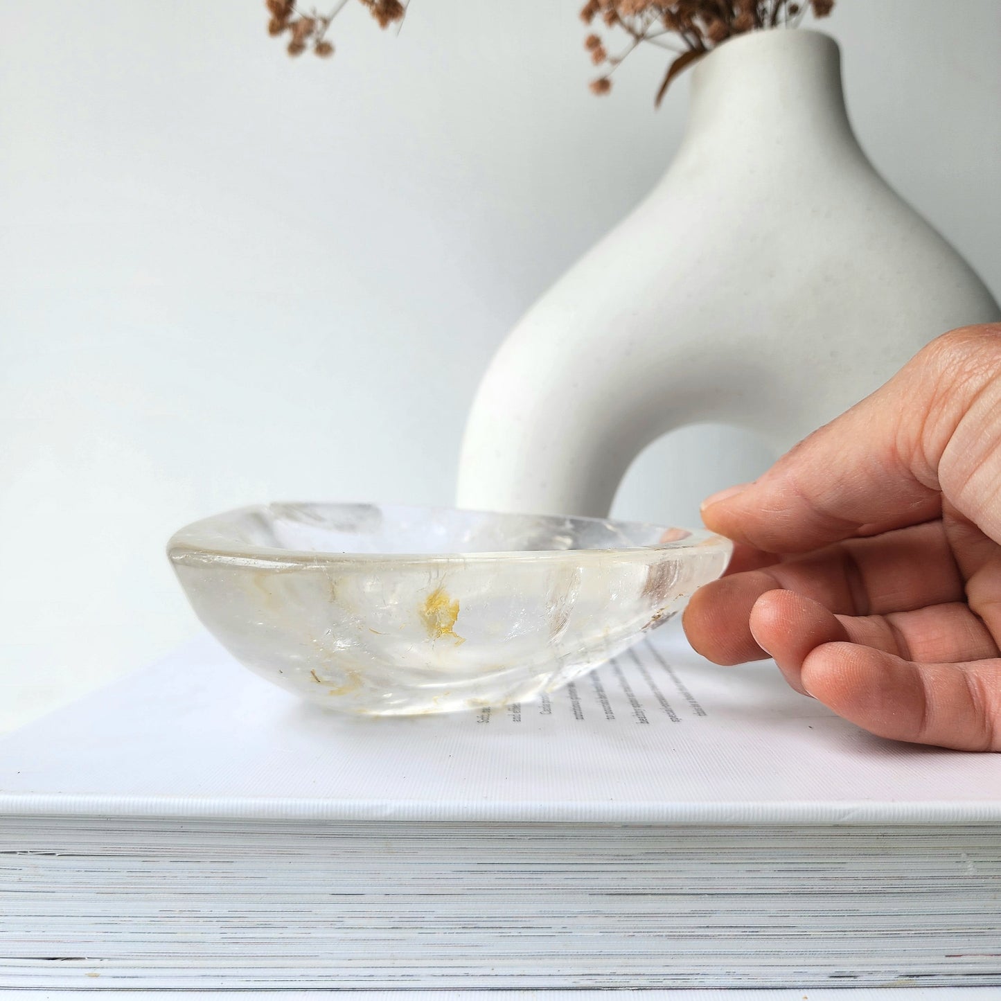 Clear Quartz Calved Bowl - Crystals and Me | Crystal Candles and Ethically Sourced Crystals