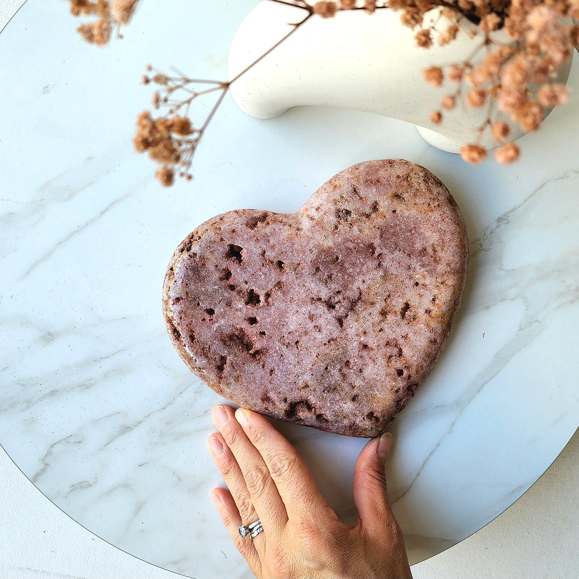 Pink Amethyst Carved Heart - Crystals and Me | Crystal Candles and Ethically Sourced Crystals