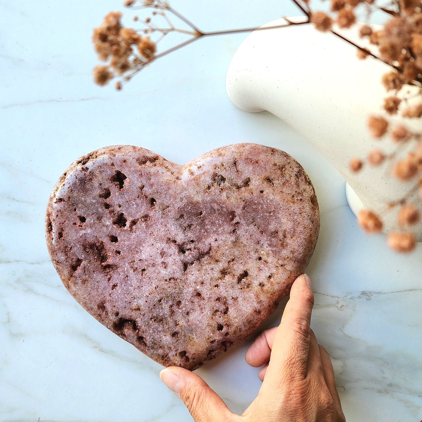 Pink Amethyst Carved Heart - Crystals and Me | Crystal Candles and Ethically Sourced Crystals