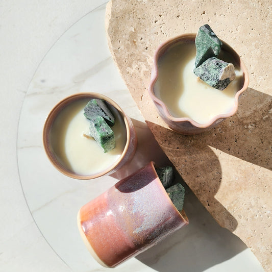 Sale-Dusk Stoneware Candle