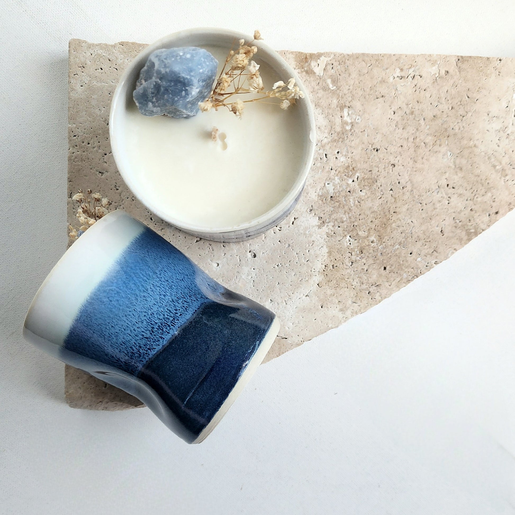 Sandalwood Stoneware Candle - Crystals and Me | Crystal Candles and Ethically Sourced Crystals
