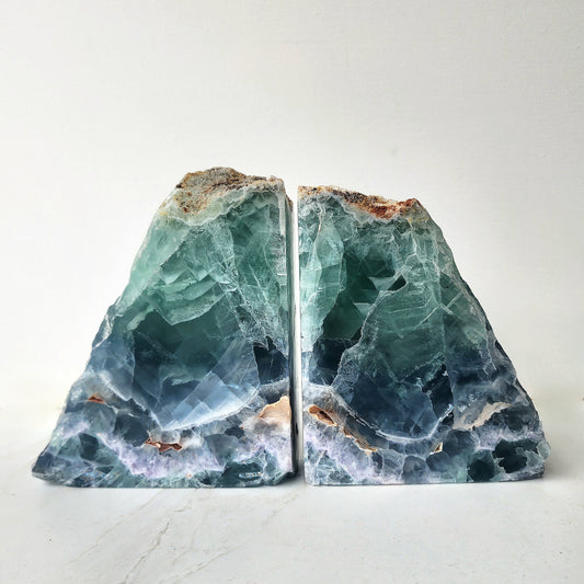 Fluorite Crystal Bookends Mexico AA