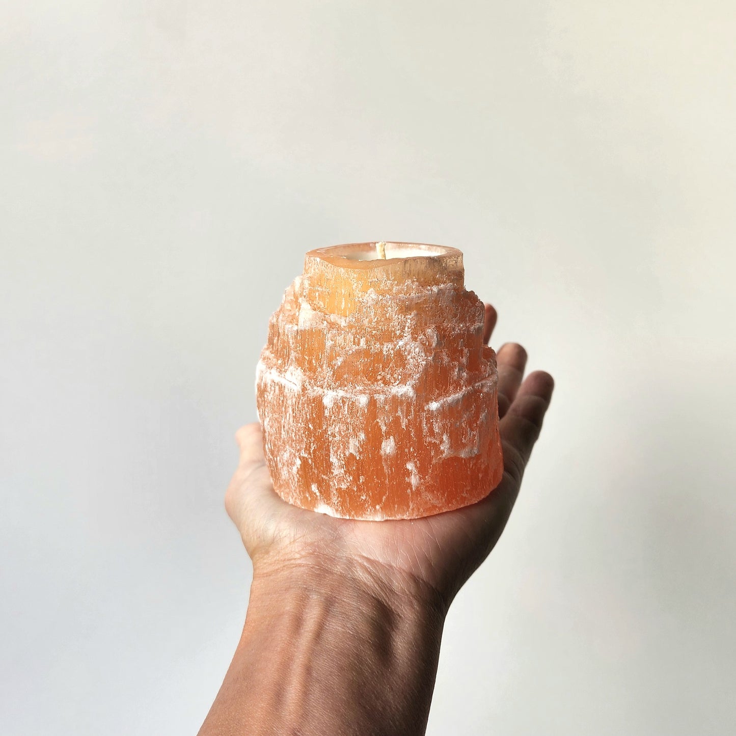 Selenite Rock Candle - Crystals and Me | Crystal Candles and Ethically Sourced Crystals