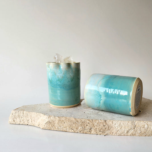 Seamist Stoneware Ceramic Candle