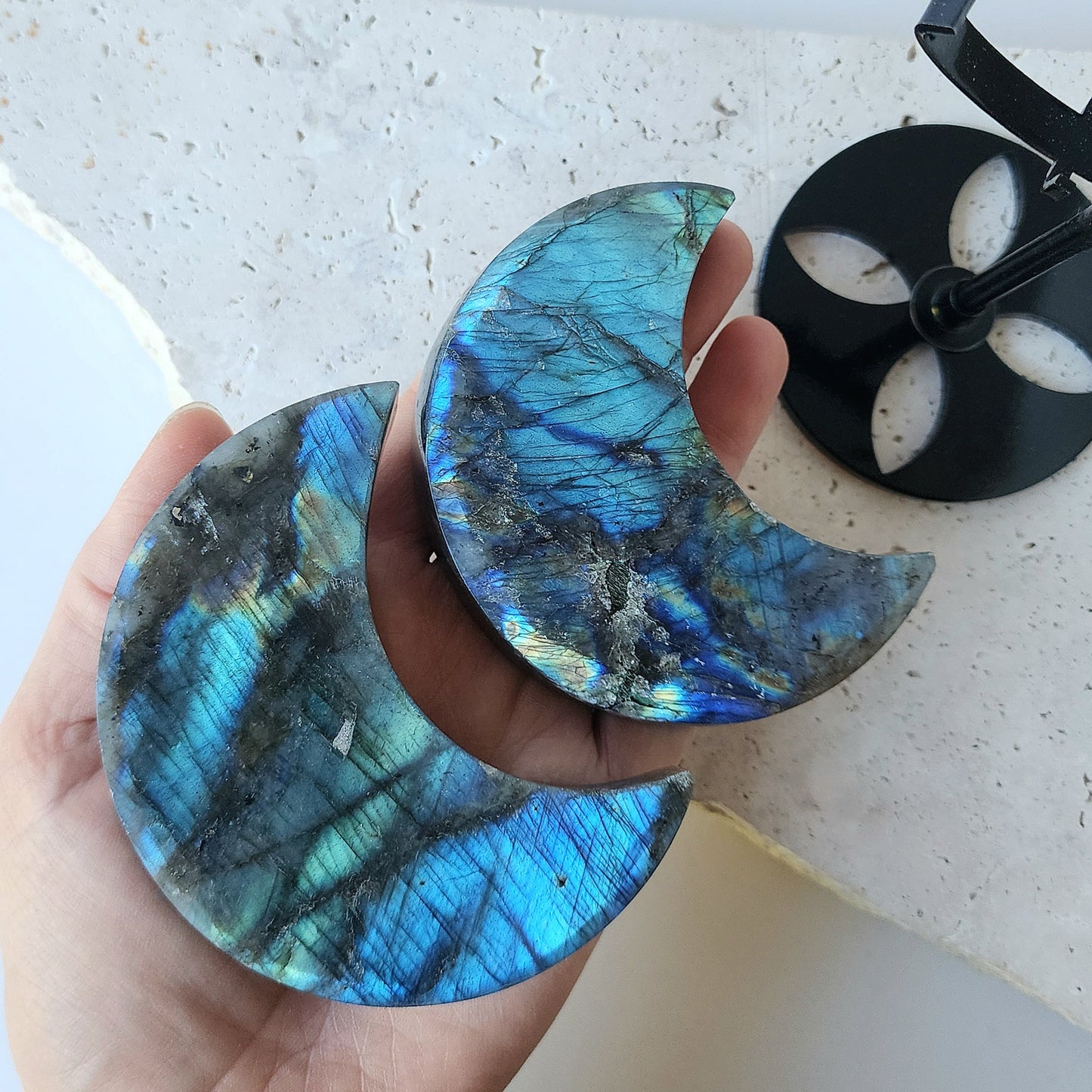 Labradorite Moon Madagasca - Crystals and Me | Crystal Candles and Ethically Sourced Crystals
