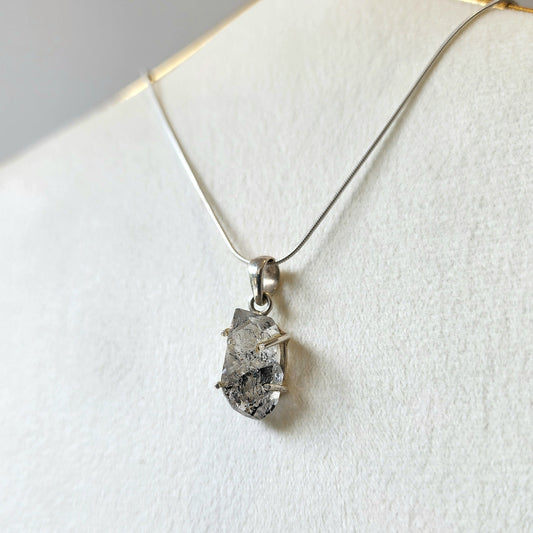 Herkimer Diamond Sterling Silver 925 Pendant - Crystals and Me | Crystal Candles and Ethically Sourced Crystals