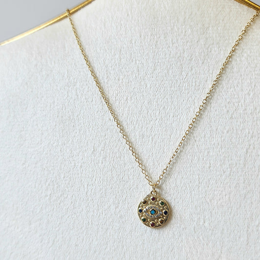 Evil Eye Pendant Sterling Silver Necklace - Crystals and Me | Crystal Candles and Ethically Sourced Crystals