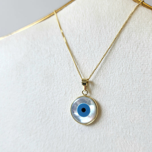 Evil Eye Pendant with Ball Chain - Crystals and Me | Crystal Candles and Ethically Sourced Crystals