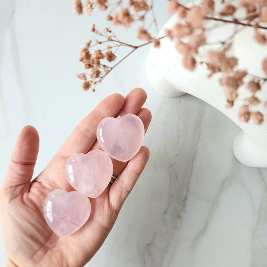 Rose Quartz Palm Heart