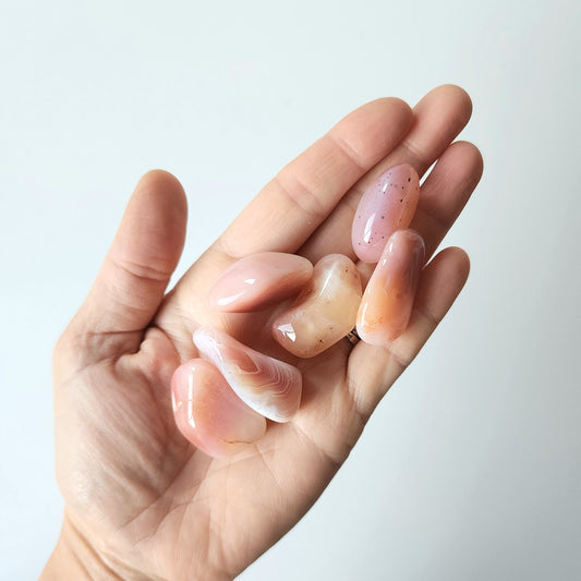 Apricot Agate Crystal Tumbled Stone