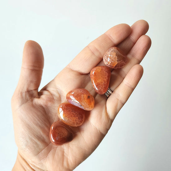 Fire Agate Tumbled Stone - Crystals and Me | Crystal Candles and Ethically Sourced Crystals