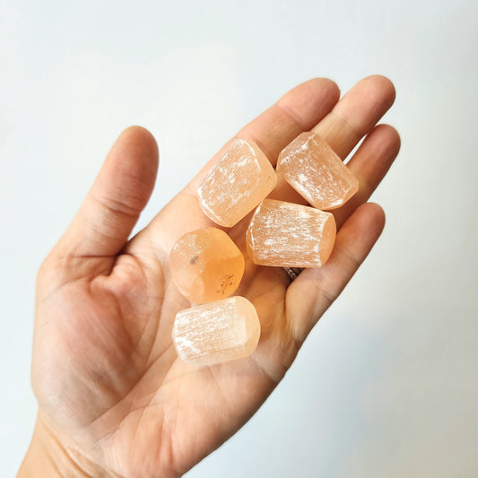 Selenite Tumbled Stones - Crystals and Me | Crystal Candles and Ethically Sourced Crystals