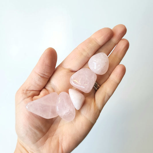 Rose Quartz Tumbled Stones - Crystals and Me | Crystal Candles and Ethically Sourced Crystals