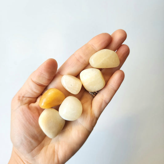 Yellow Calcite Tumbled Stone - Crystals and Me | Crystal Candles and Ethically Sourced Crystals