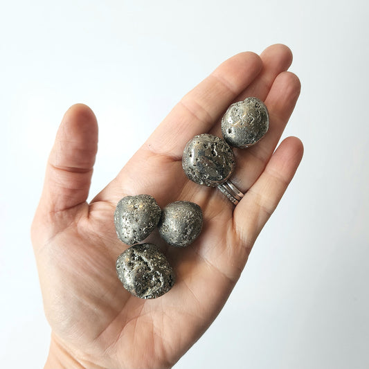 Pyrite Crystal Tumbled Stones