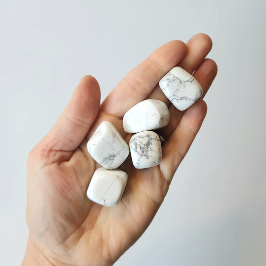 Howlite Tumbled Stone - Crystals and Me | Crystal Candles and Ethically Sourced Crystals