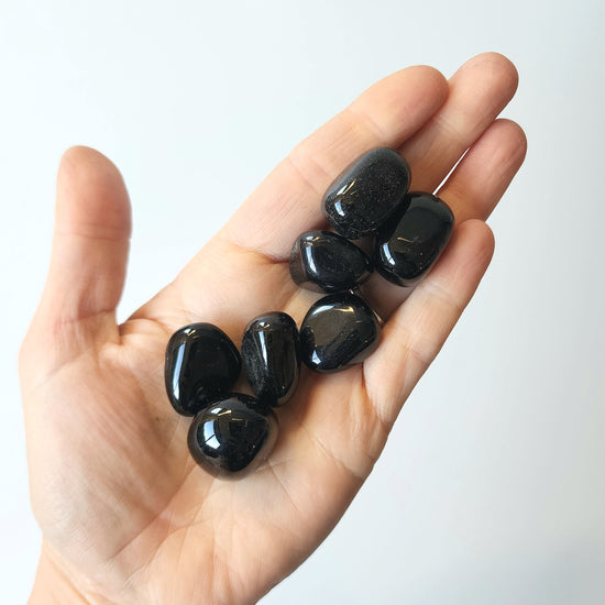 Black Obsidian Tumbled Stone - Crystals and Me | Crystal Candles and Ethically Sourced Crystals